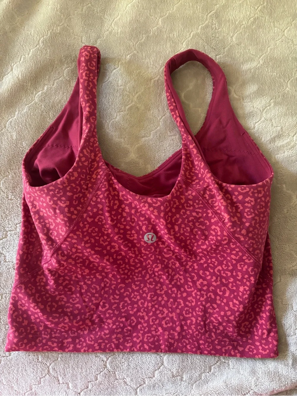 Lululemon floral cheetah print align tank top cropped, clothes